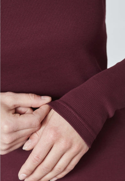 Eike Long Sleeve Deep Bordeaux