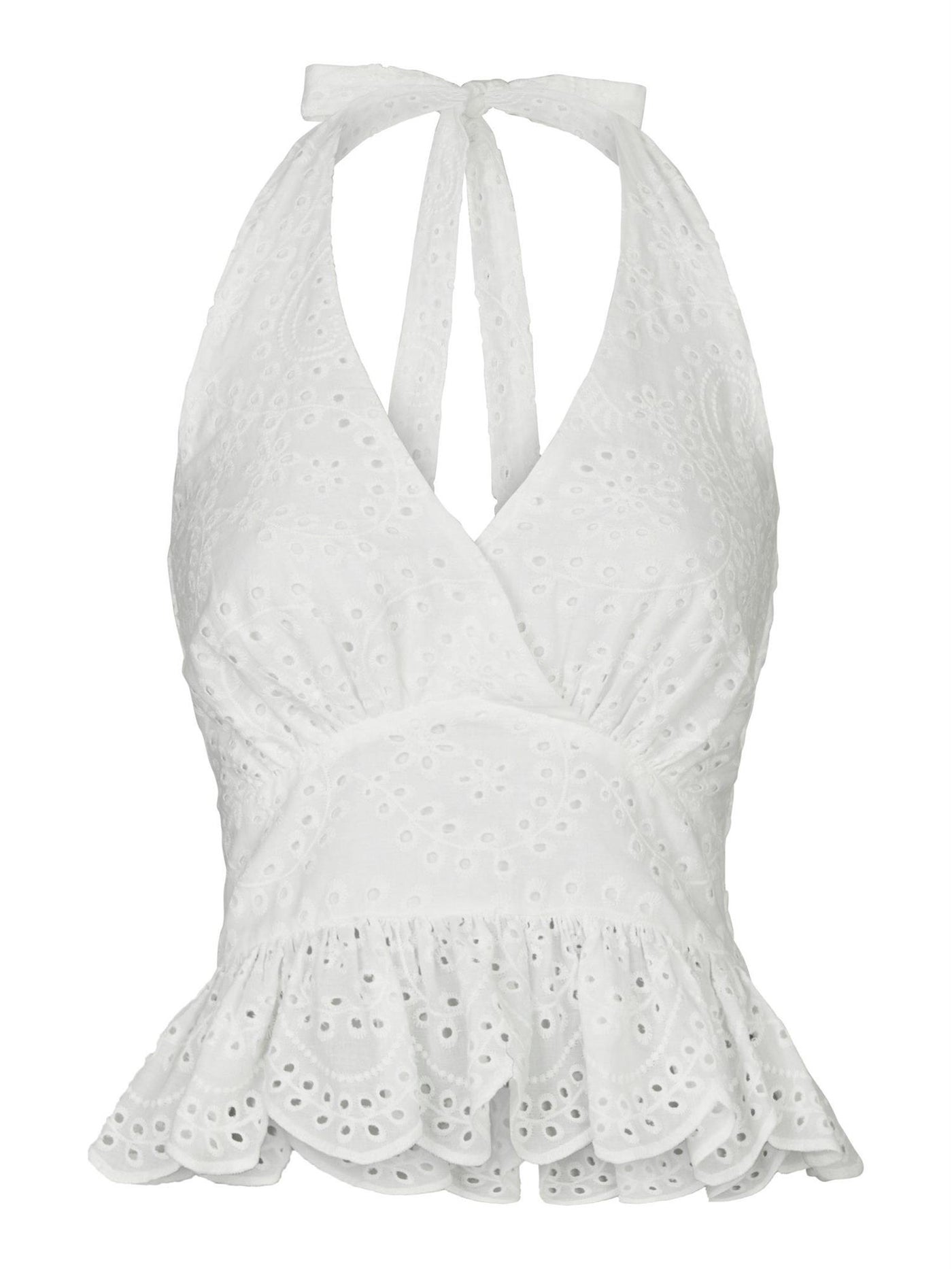 Ribbi Halter Neck Top White