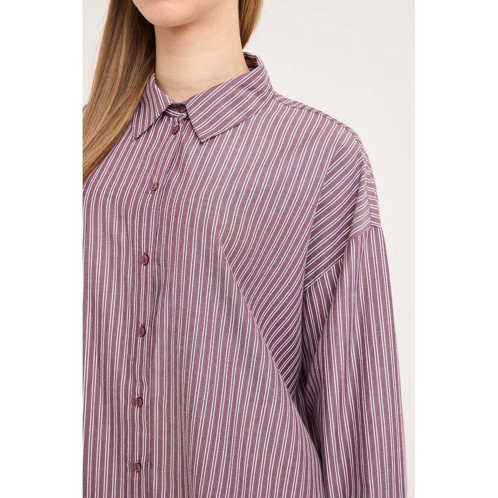 Luka shirt Bordeaux/white