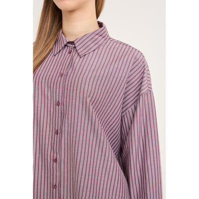 Luka shirt Bordeaux/white