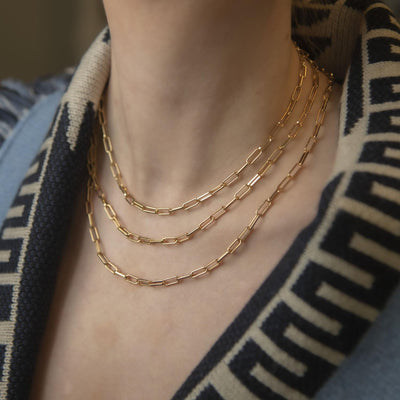 THICK CHAIN NECKLACE 50 CM