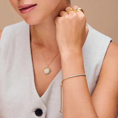 Fine Turquoise Tennis Slider Bracelet