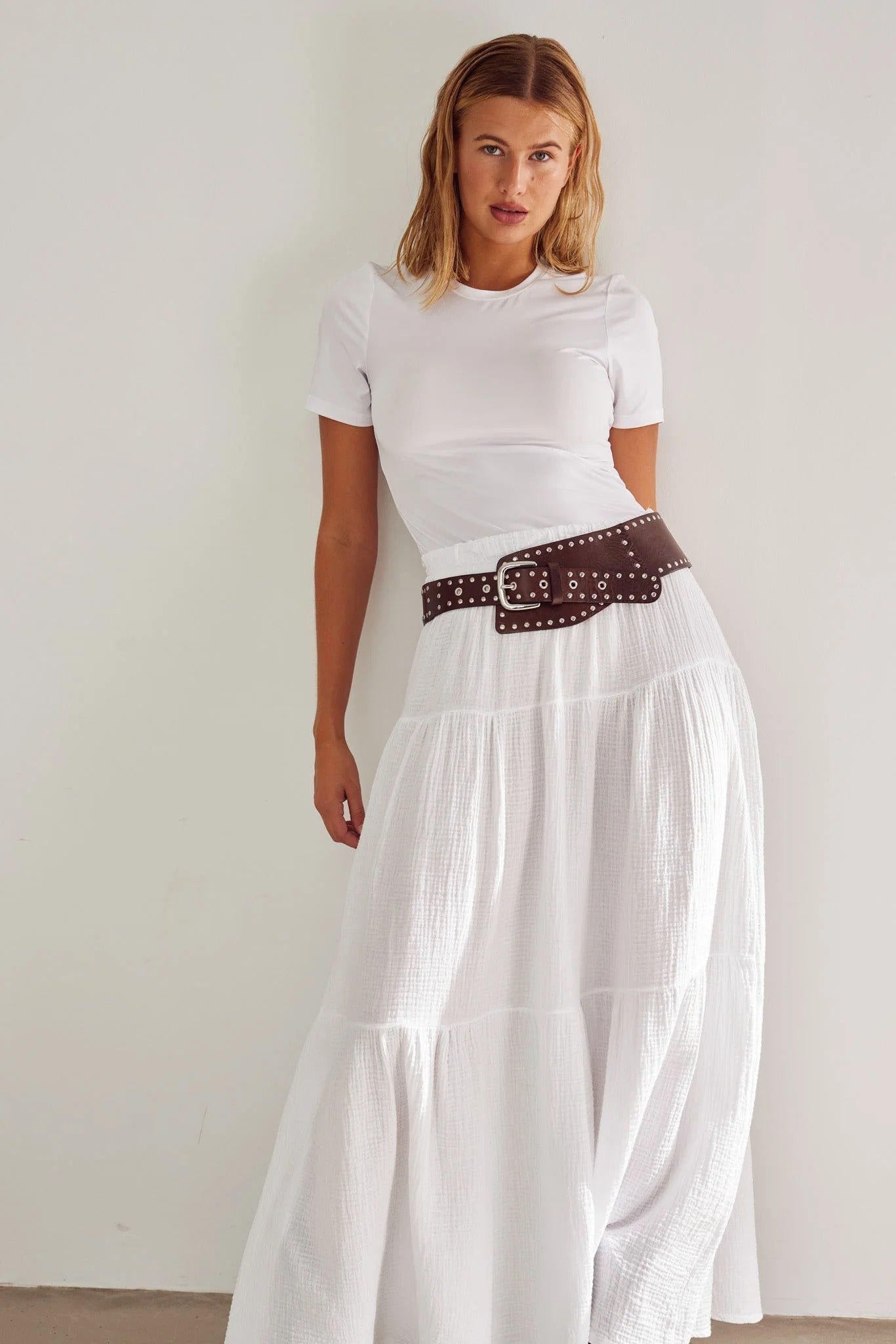 Leyla Skirt White