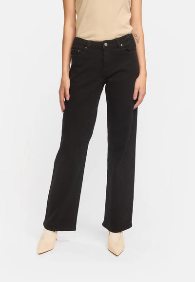 Willa Midwaist Wide Jeans Black
