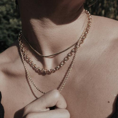 Rope Chain Necklace Gold
