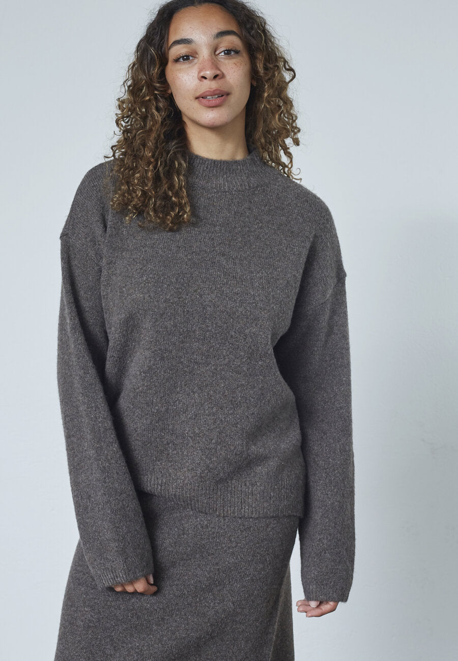 Luca Pullover Brown Mel