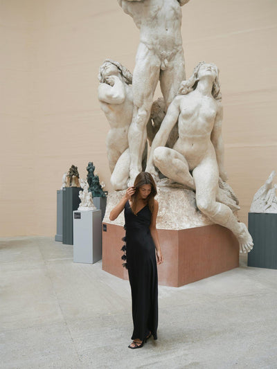 Colly Heavy Sateen Dress Black