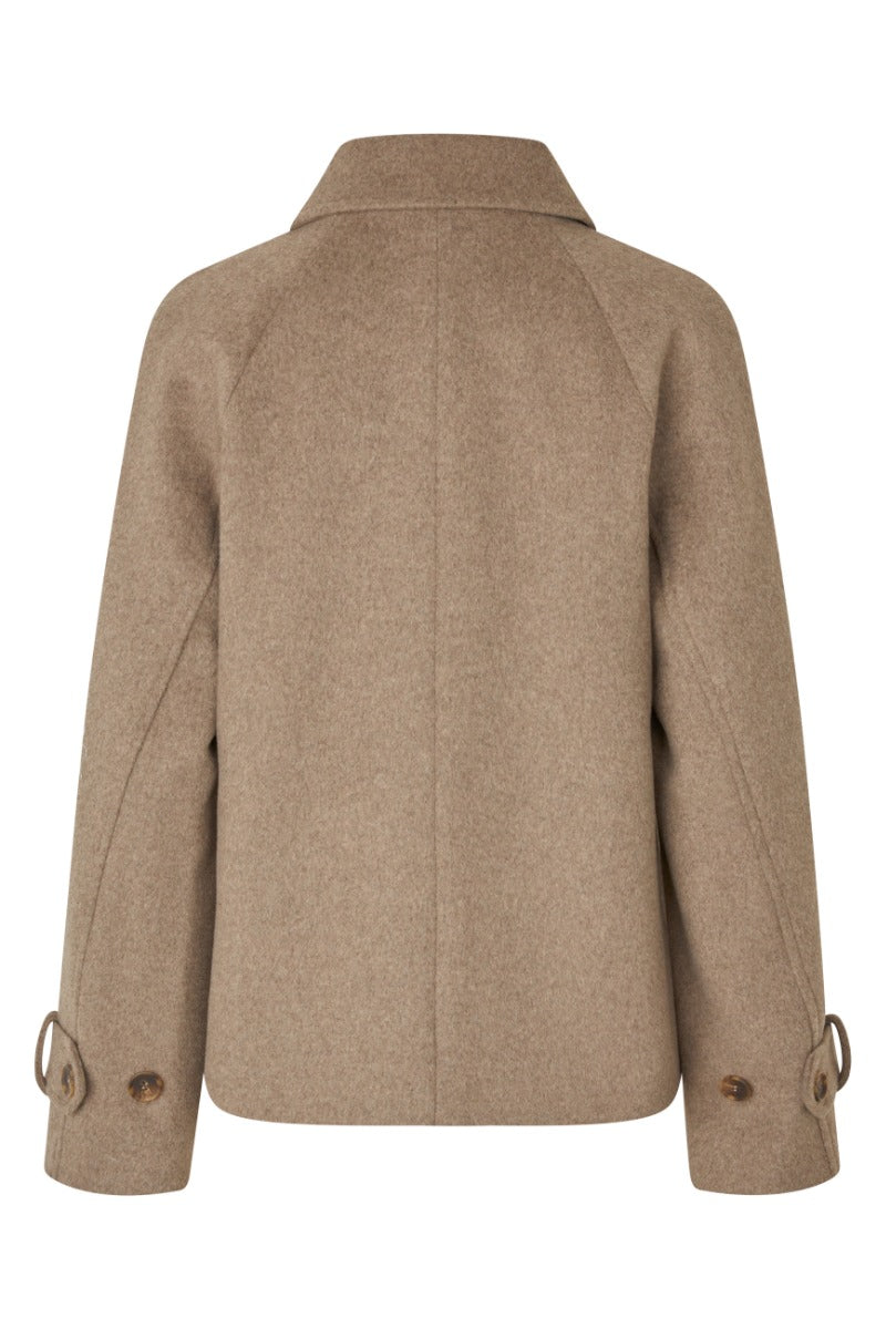 Tary Coat Greige Melange