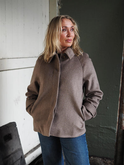 Tary Coat Greige Melange
