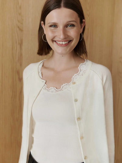 Babette SL U-neck Lace Ivory