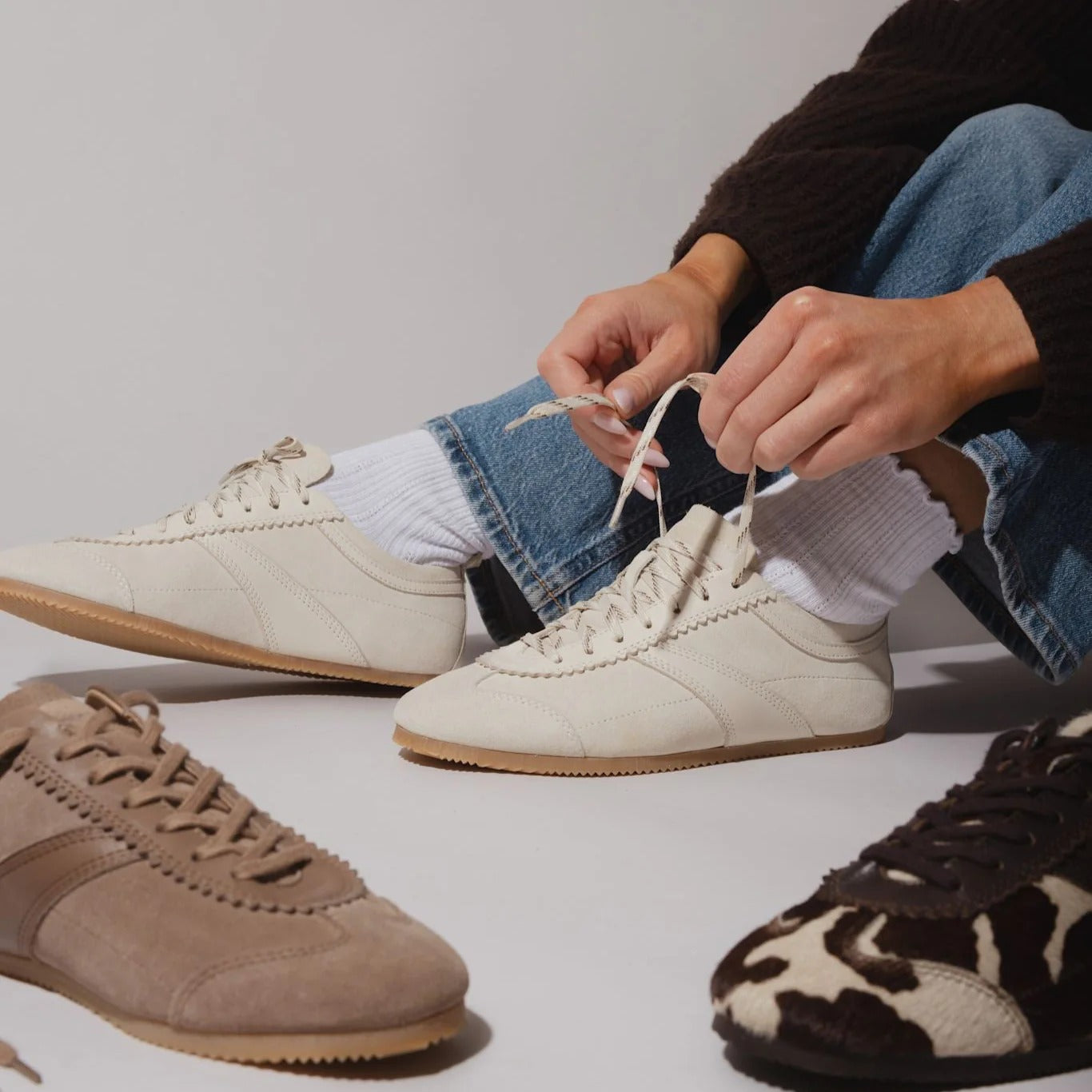 Ghost Suede/Leather Off White
