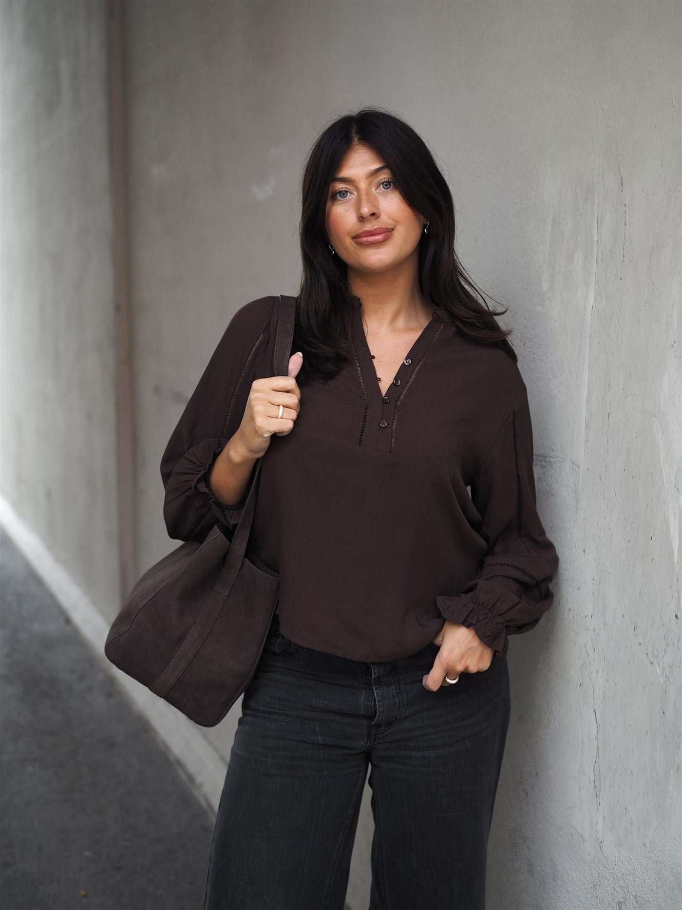 Edwina Blouse Coffee Bean