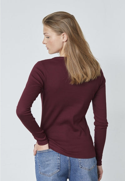 Eike Long Sleeve Deep Bordeaux