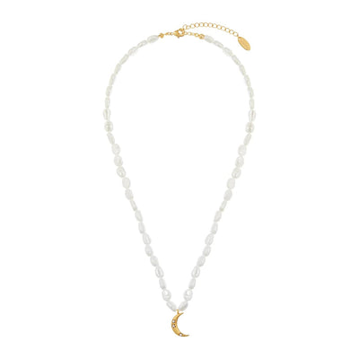 Pearl & Moon Necklace