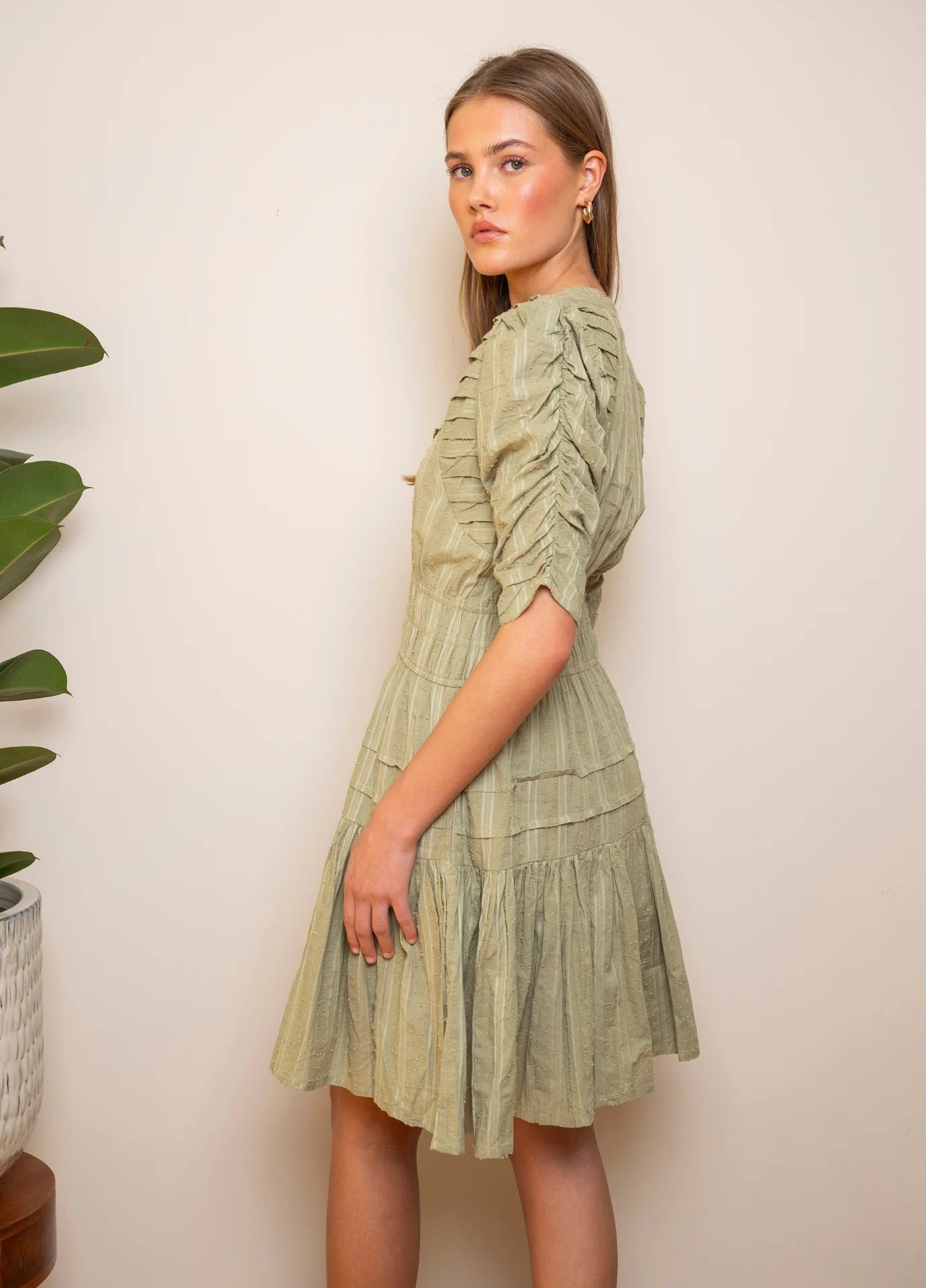 Fabienne Mini Dress Soft Sage