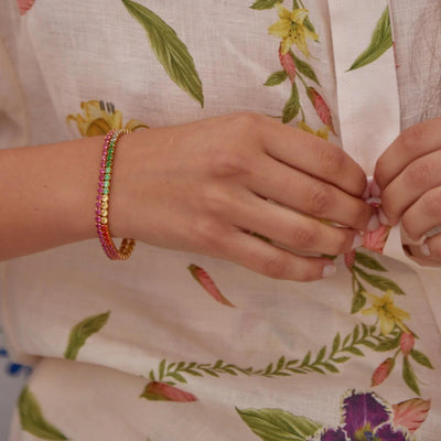 Crystal Tennis Bracelet Rainbow