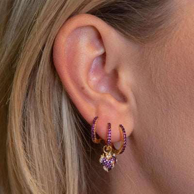 Small hoops Ink Cerise