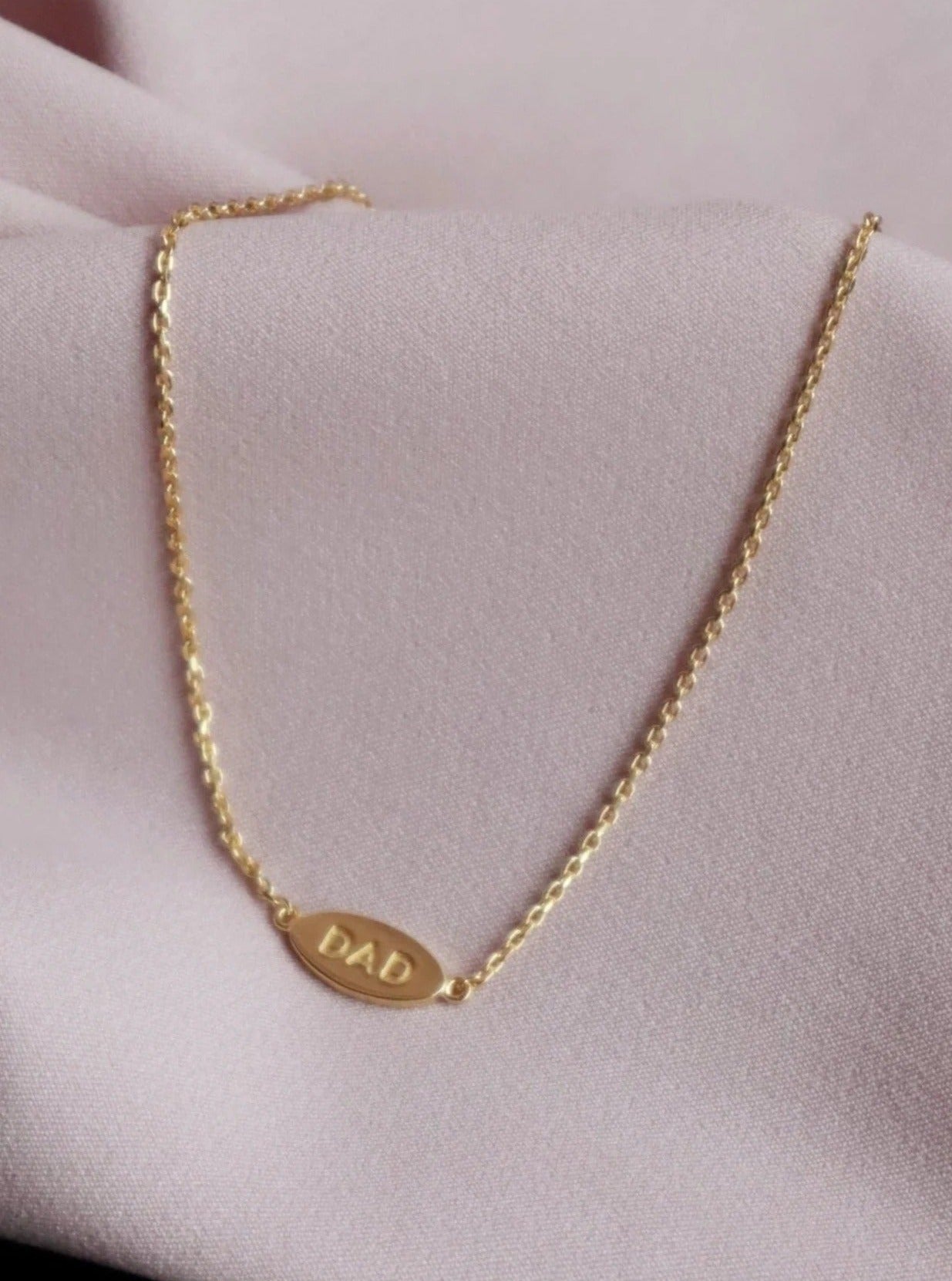 FAM "DAD" - NECKLACE GOLD PL. SILVER