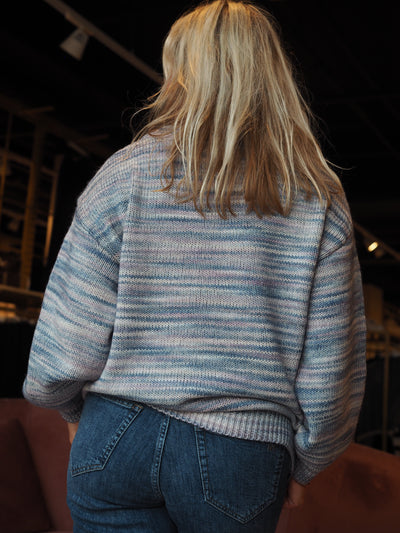 Comfy knit pullover Blue Mix