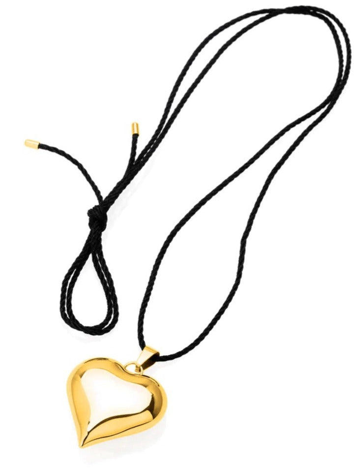 Vintage Heart Necklace Gold Plated