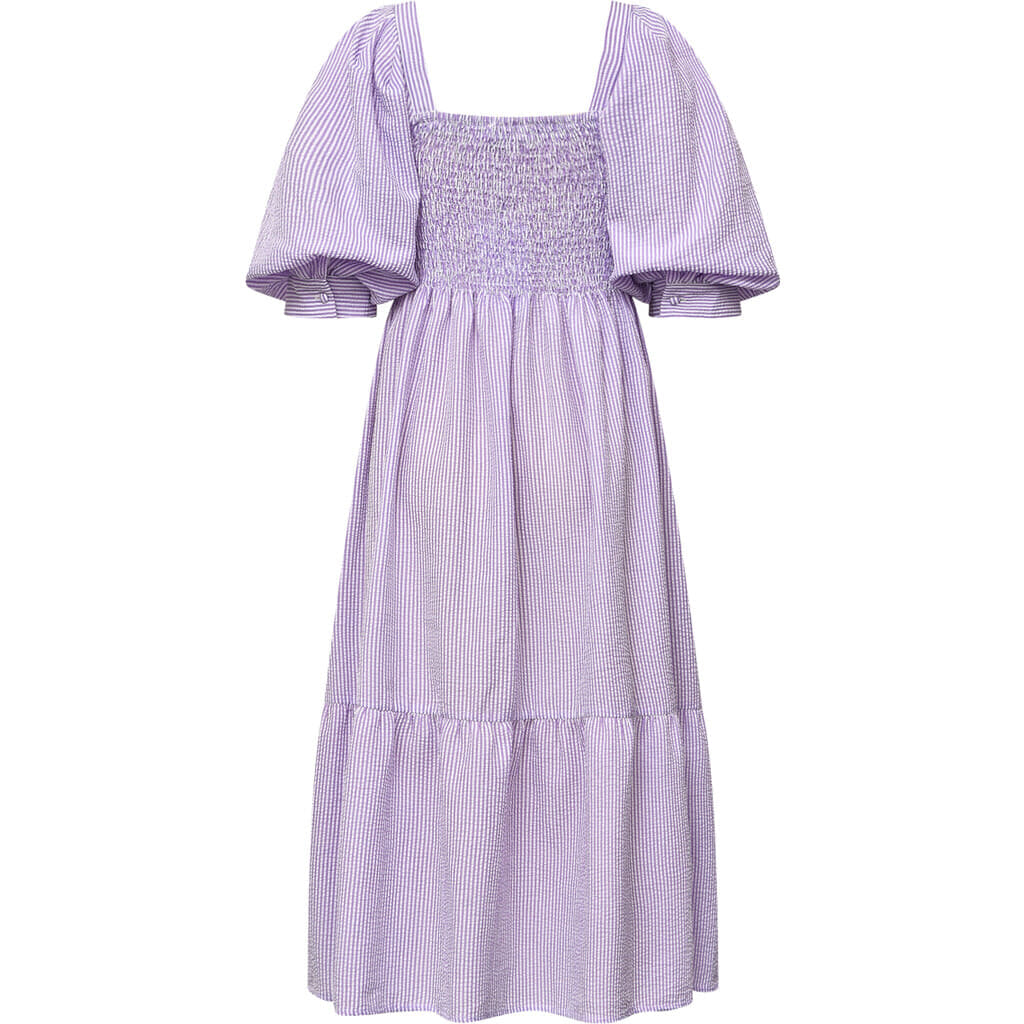 Cheri stripe dress Purple/white