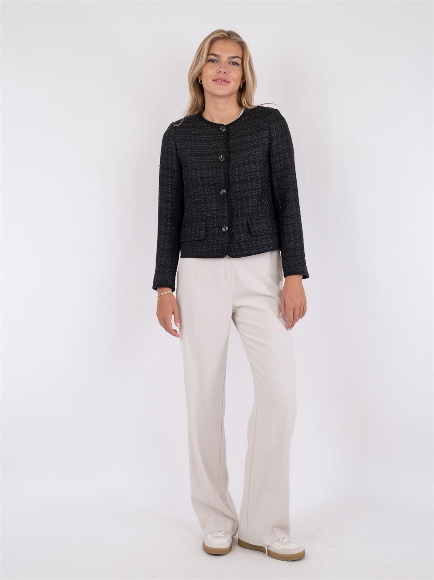 Helina Boucle Jacket Black