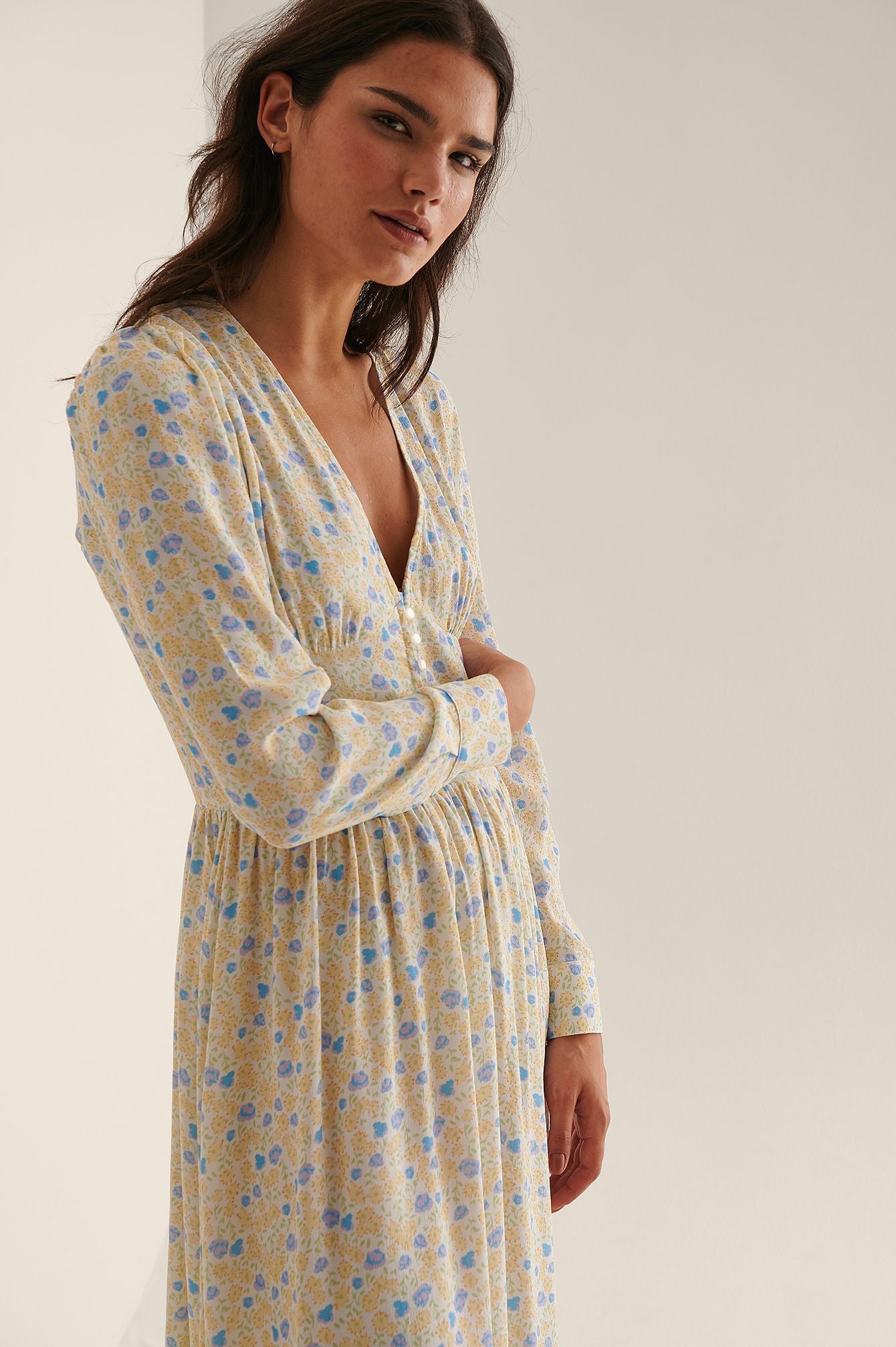 Side slit midi dress