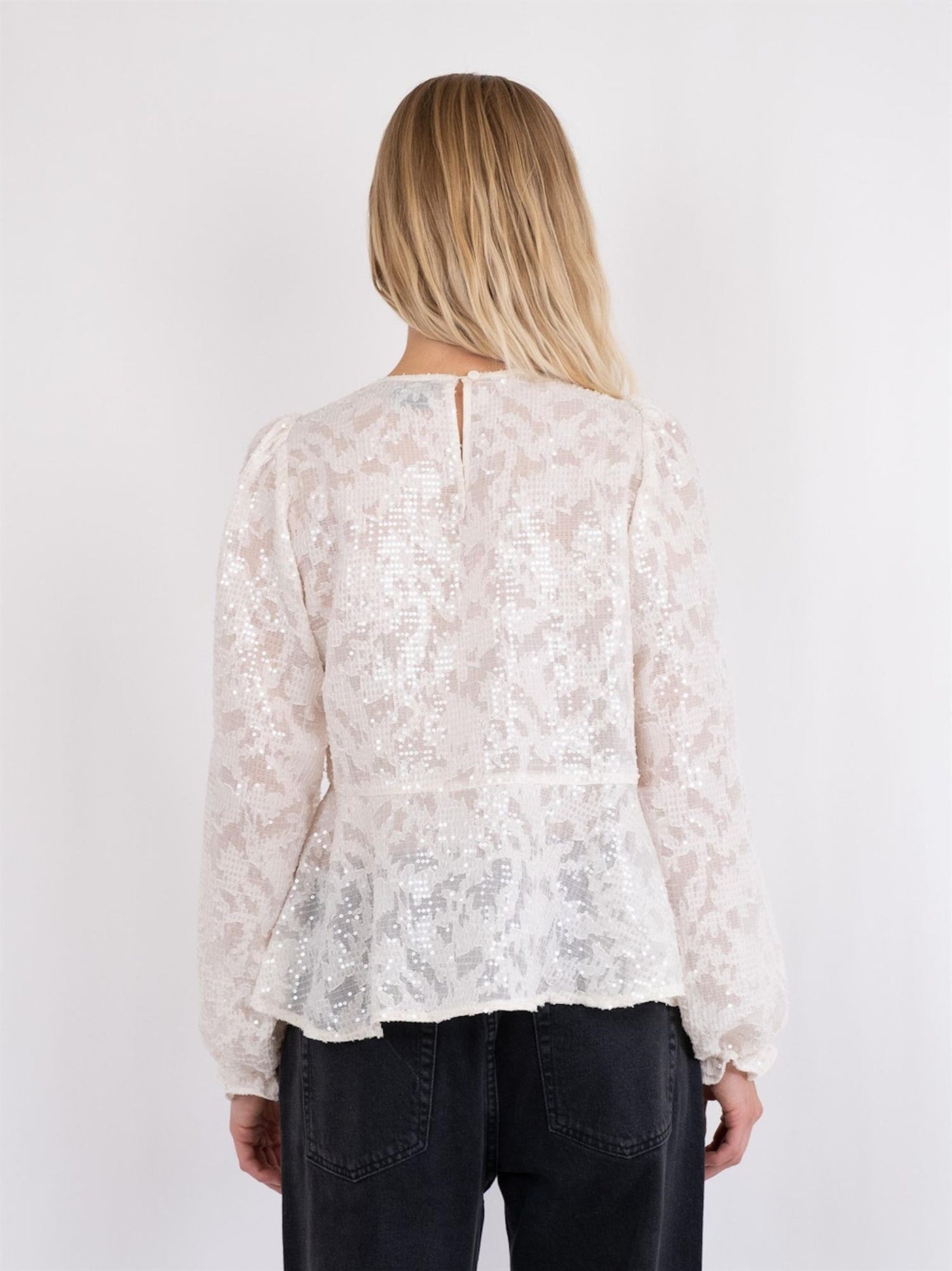 Rizzo Sequins Blouse Ivory