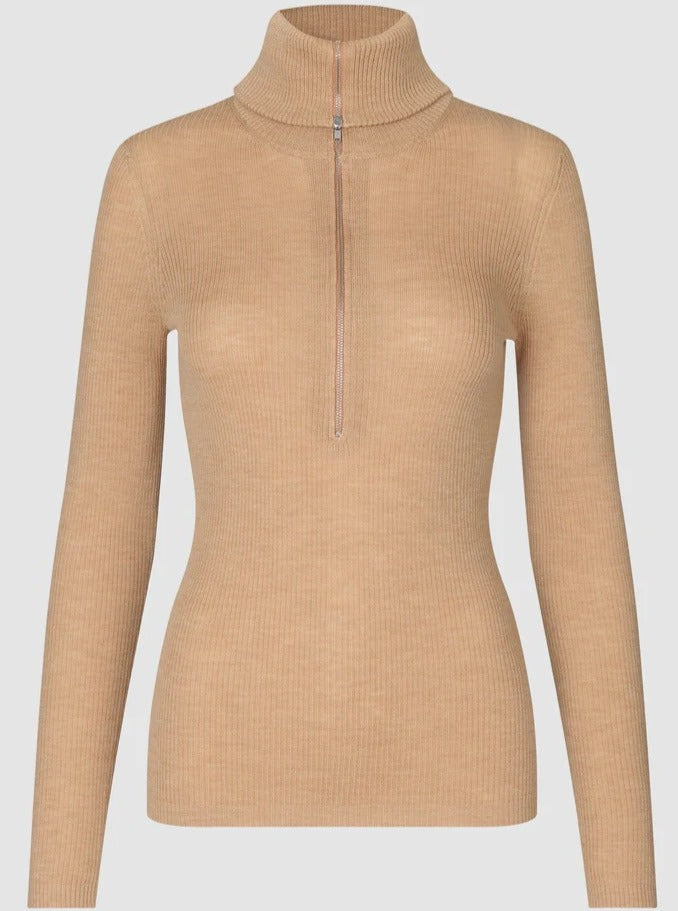 Abida Knit T-Neck Brown