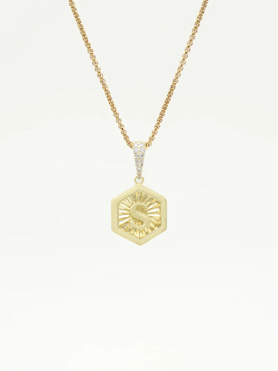 Letter Necklace Gold S