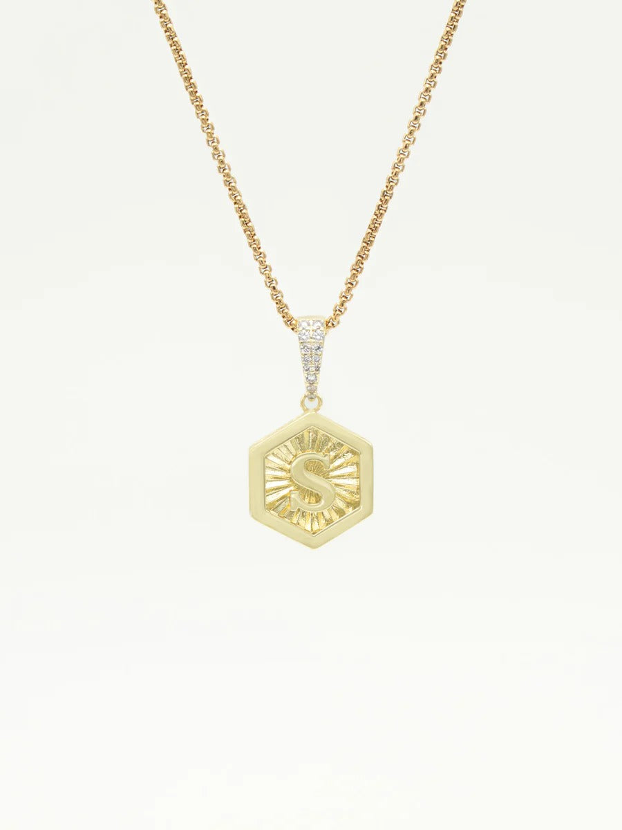 Letter Necklace Gold K