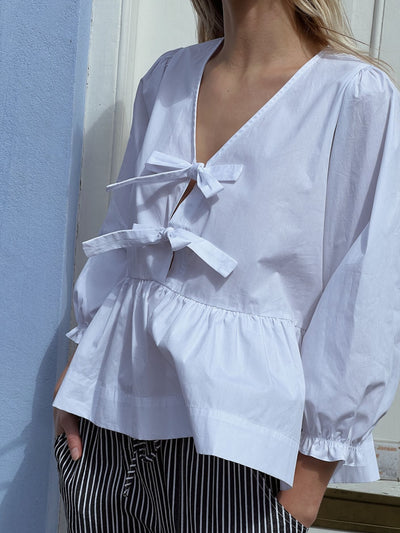 Bella Solid Blouse White