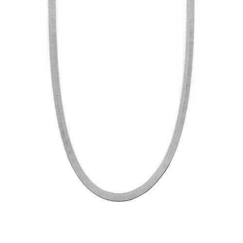 Snake Chain Necklace Silver