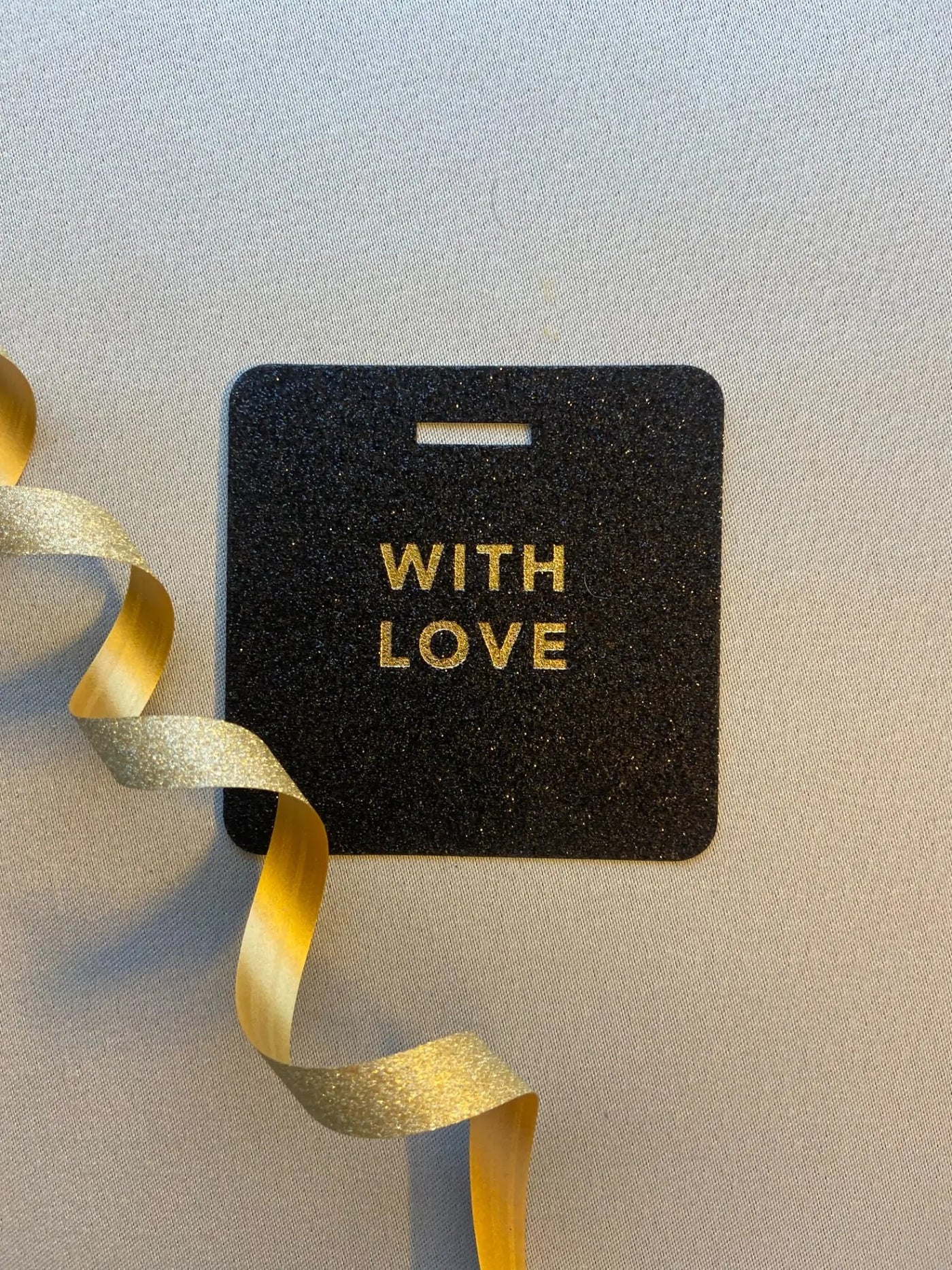 Glitterkort "With love"