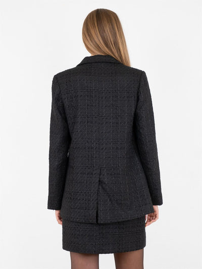 Avery boucle blazer black