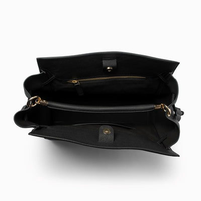 Bonnie Grained Leather M Black