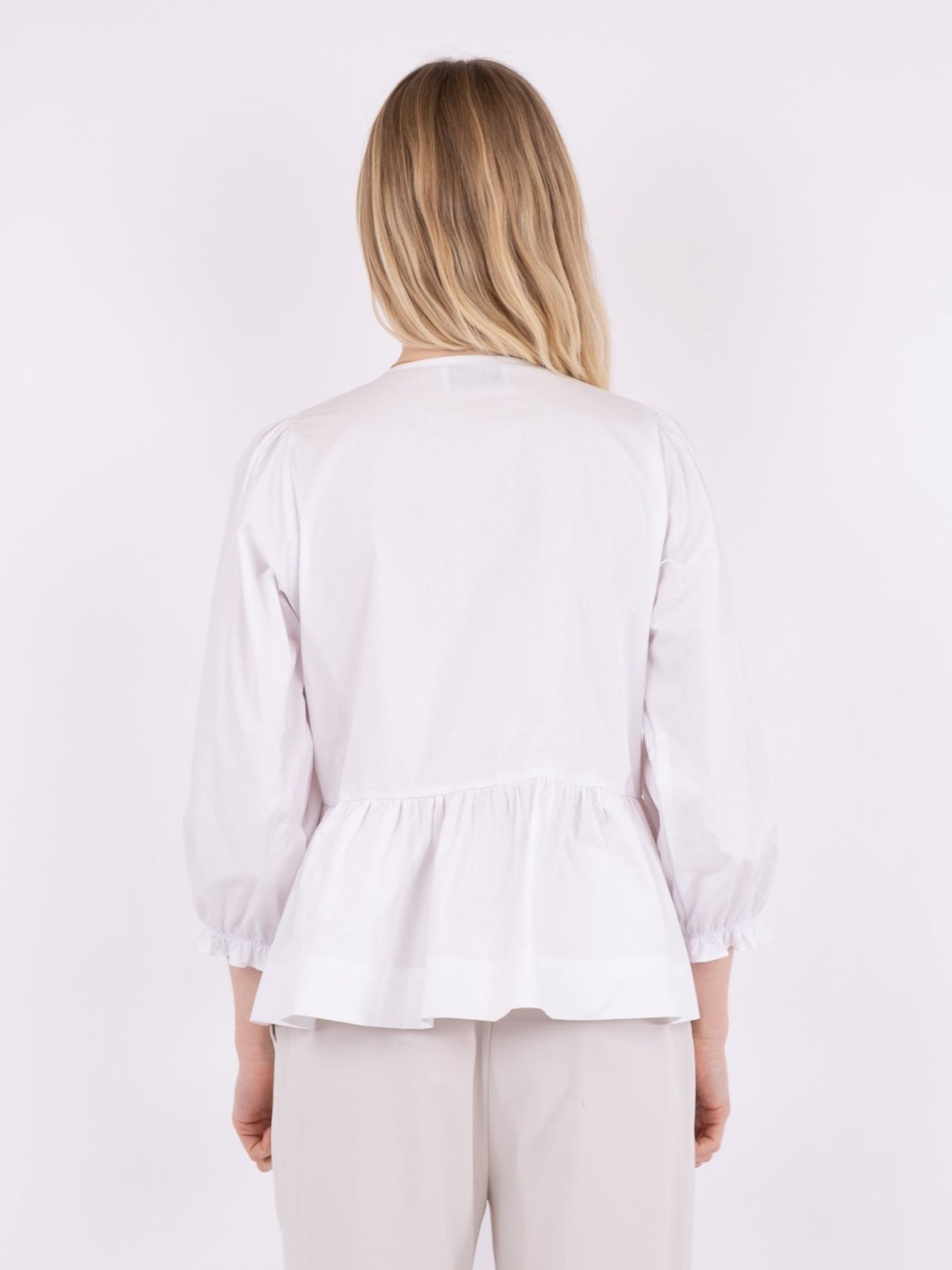 Bella Solid Blouse White