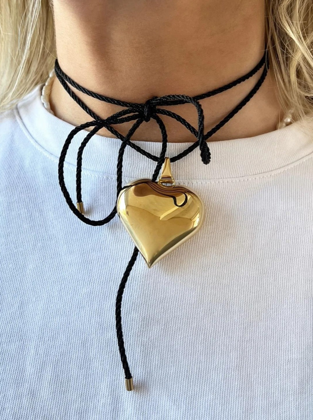 Vintage Heart Necklace Gold Plated