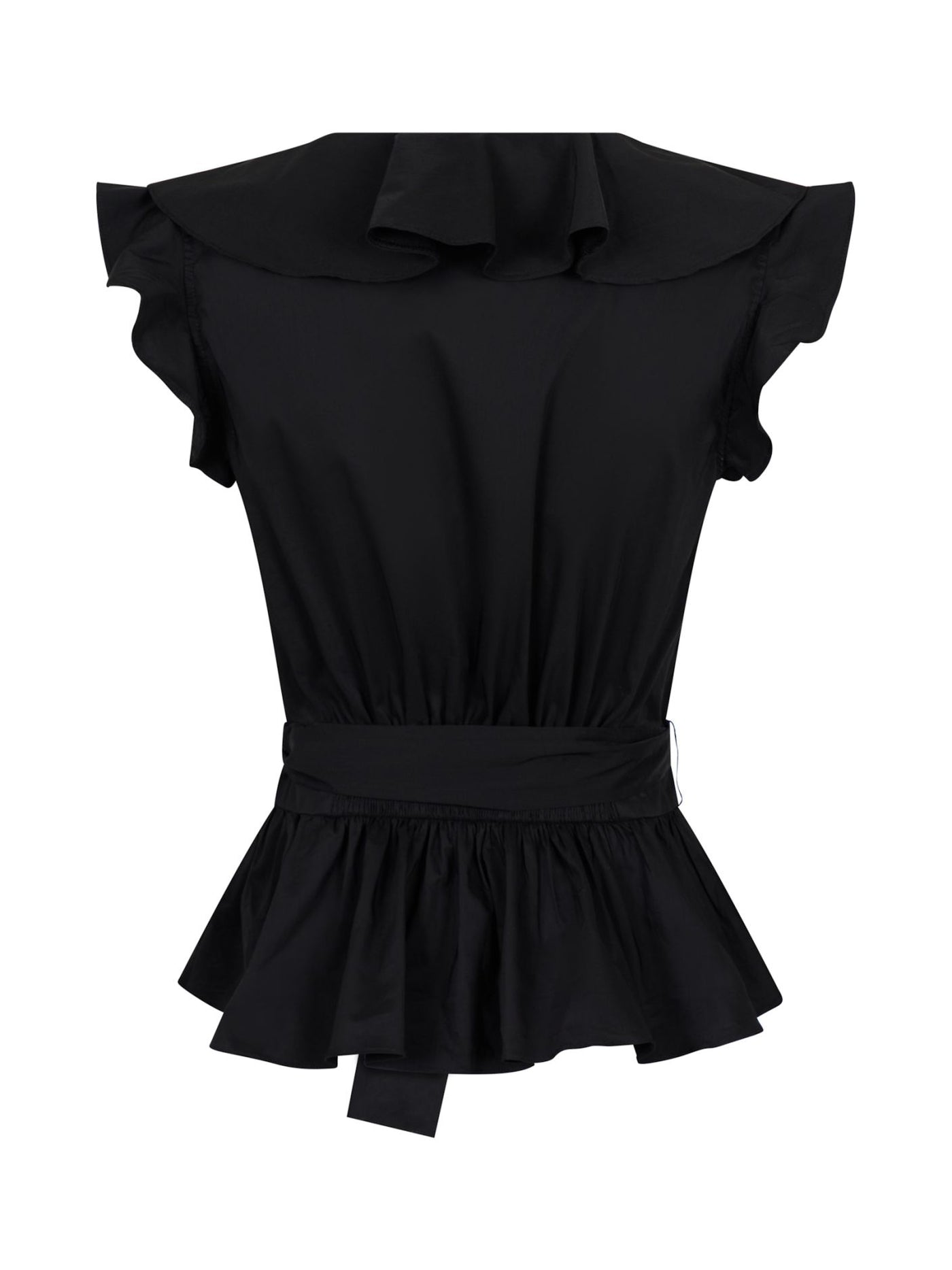 Joseline Poplin Top Black