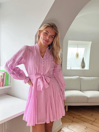 Birgitte S Voile Dress Rose