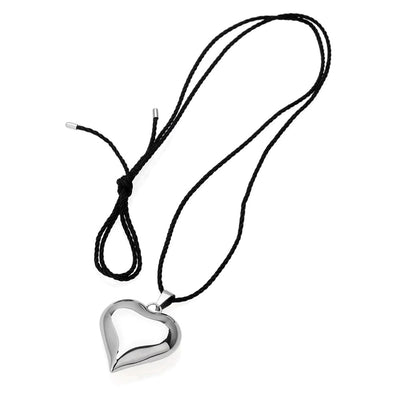 Vintage Heart Necklace Silver