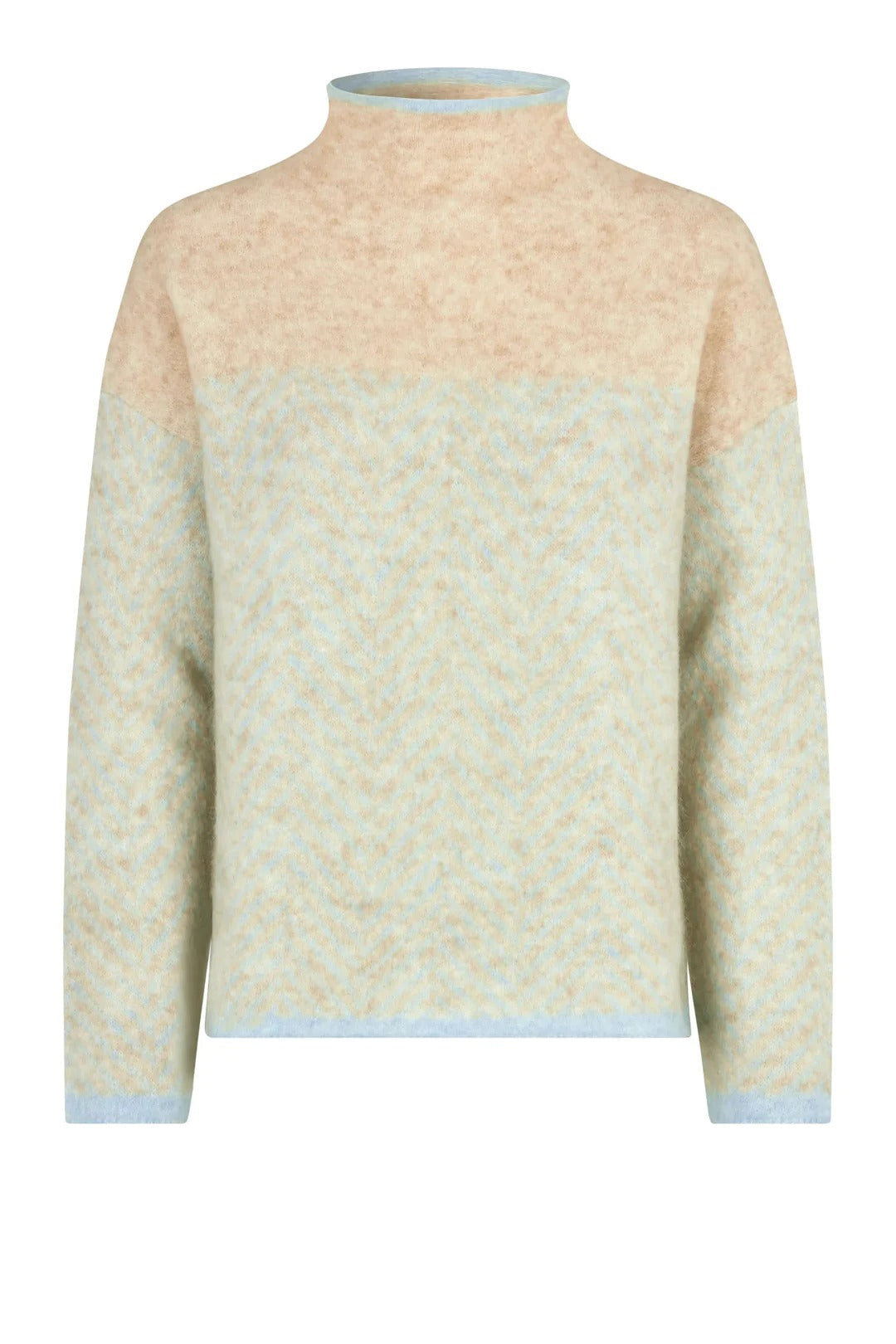 Herrin Knit Stripe T-Neck Starlight Blue