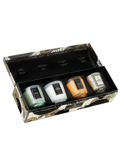Japonica Holiday 4 petite Pedestal Gift Set