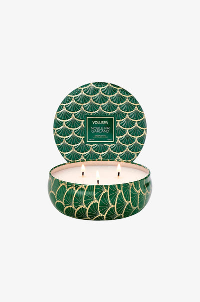Noble Fir 3-Wick Tin Candle