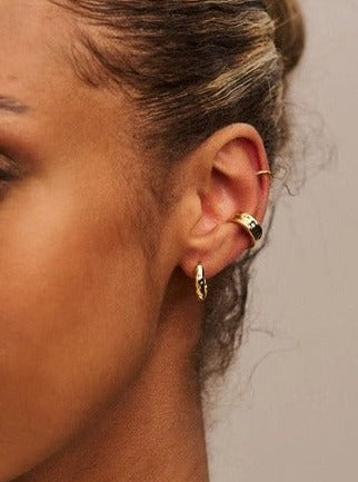 Molten metal ear cuff Gold