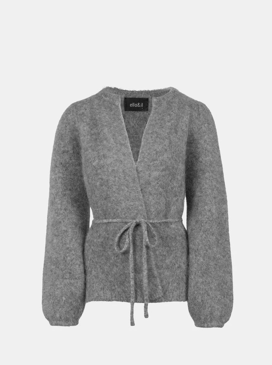 Fredrikke Chunky Cardigan Grey Melange