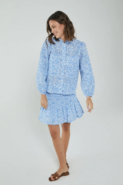 Chrystal skirt Blue Printed