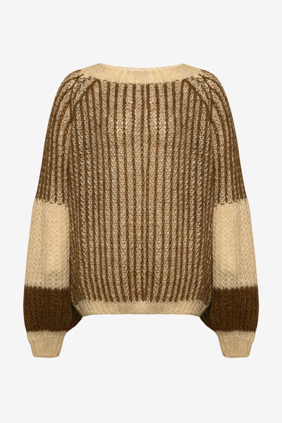 Liana knit sweater Beige/brown