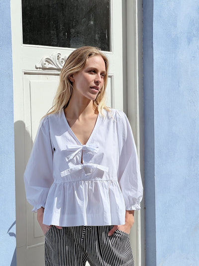 Bella Solid Blouse White