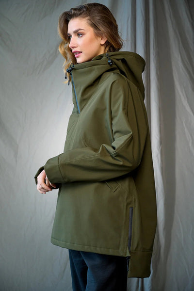 Water Anorak Fleece Army